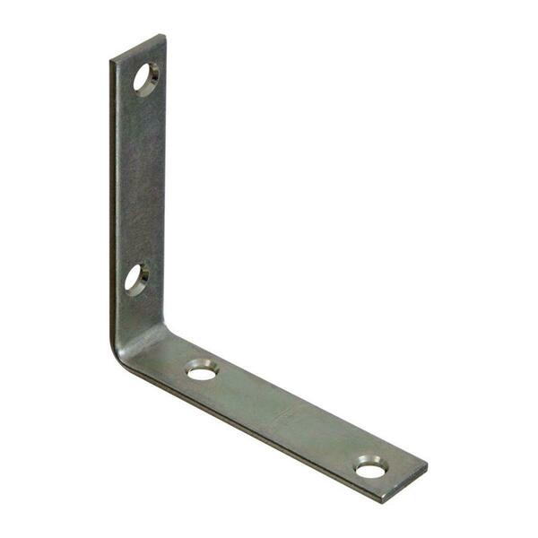 National Mfg Sales 3.5 x 0.75 in. Inside Corner Steel Brace, Zinc Plated 5703772